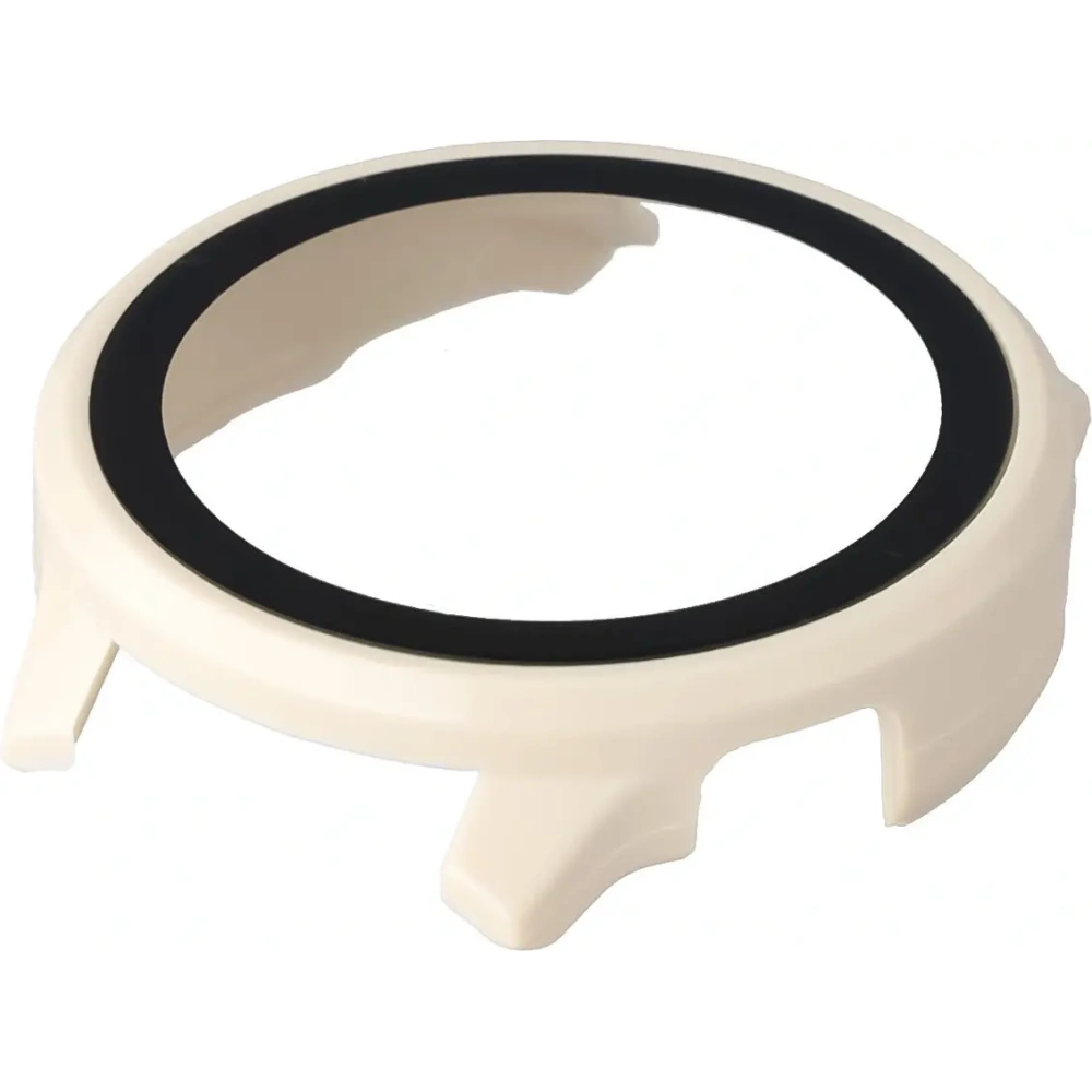 Etui ze szkłem do zegarka Bizon Case+Glass Watch do Garmin Venu 4 41mm beżowe