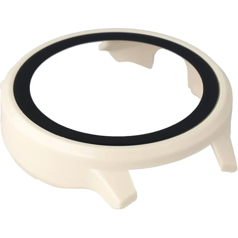 Etui ze szkłem do zegarka Bizon Case+Glass Watch do Garmin Venu 4 41mm beżowe