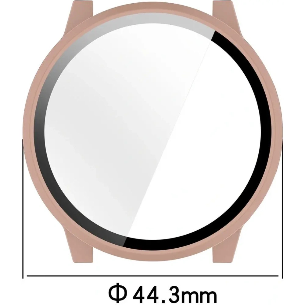 Etui ze szkłem do zegarka Bizon Case+Glass Watch do Garmin Venu 4 41mm różowe