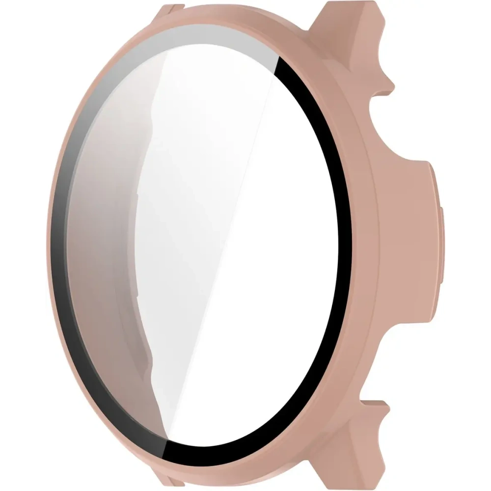 Etui ze szkłem do zegarka Bizon Case+Glass Watch do Garmin Venu 4 41mm różowe