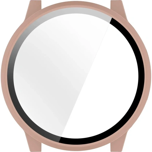 Etui ze szkłem do zegarka Bizon Case+Glass Watch do Garmin Venu 4 41mm różowe