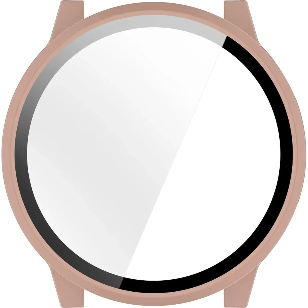 Etui ze szkłem do zegarka Bizon Case+Glass Watch do Garmin Venu 4 41mm różowe