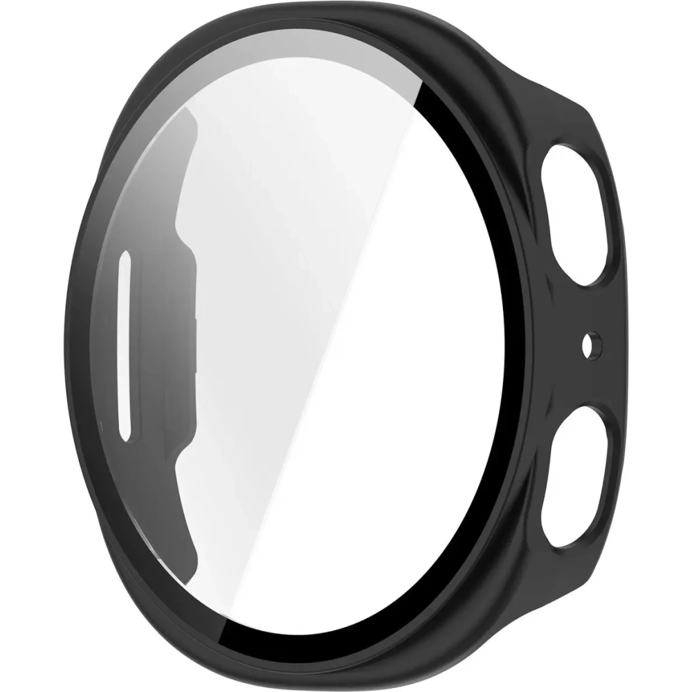 Etui ze szkłem do zegarka Bizon Case+Glass Watch do Samsung Galaxy Watch 8 40mm matowe czarne