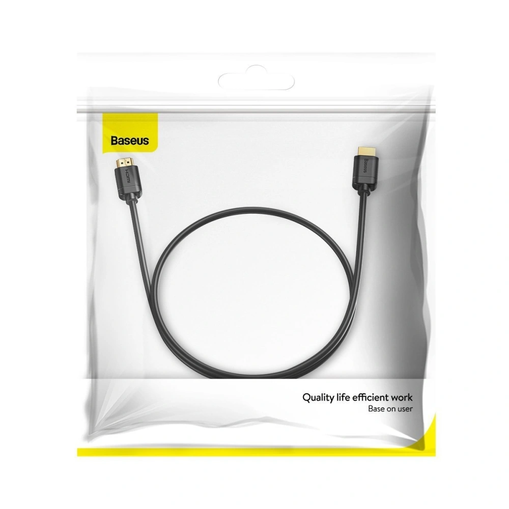 Kabel HDMI 2.0 Baseus, 4K 60Hz, 3D, HDR, 18Gbps, 8m (czarny)