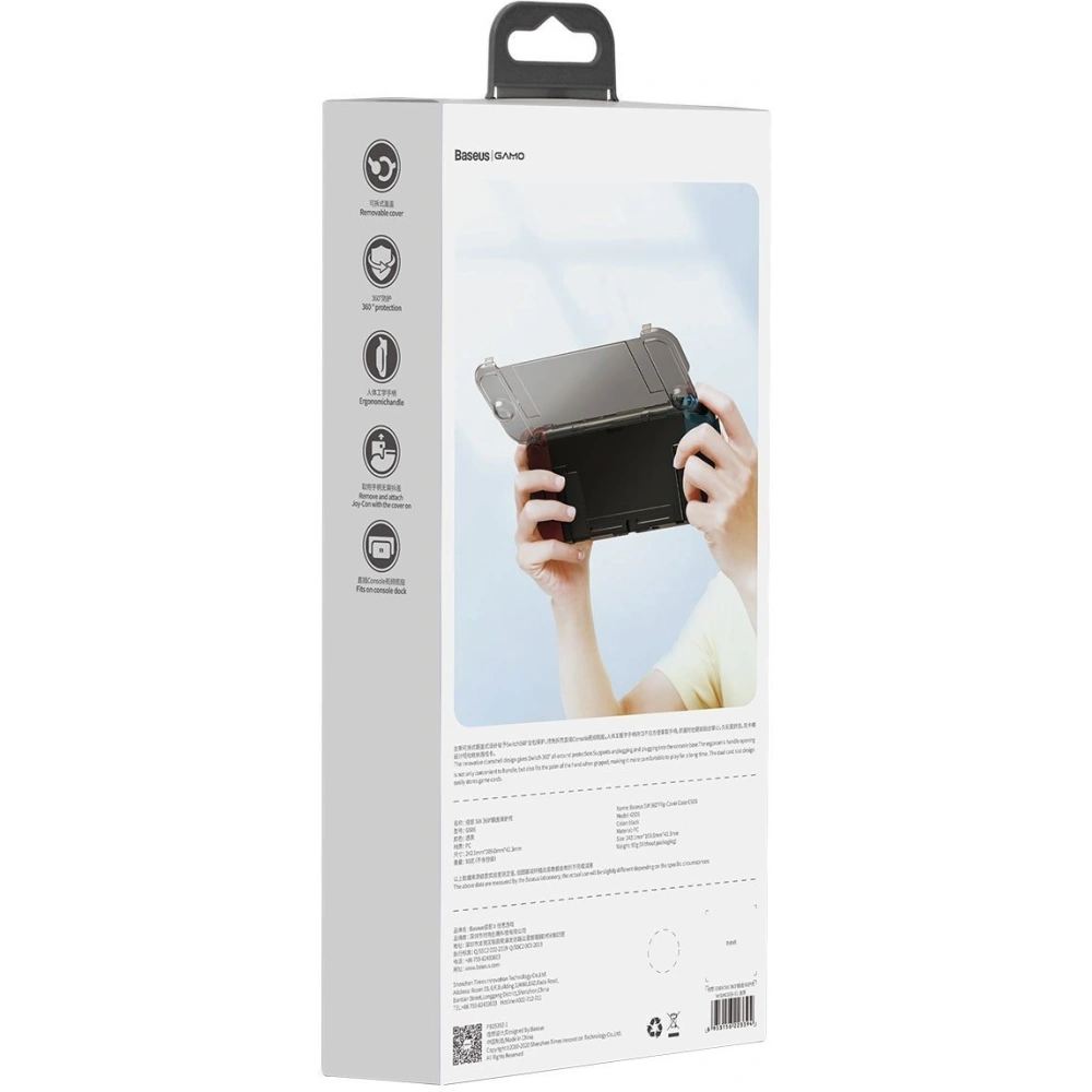 Etui 360° Baseus GS06 do konsoli Nintendo Switch (czarne)