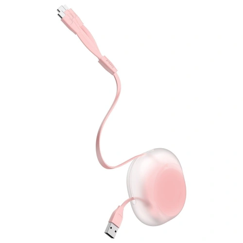 Kup Baseus Aufrollbares 3-in-1-USB-Kabel Let's go Little Reunion, Lightning / USB-C / micro USB, 3A, 0,85m (weiß/rosa) - BSU1587WHTPNK - {ean13} - Sklep Home Screen