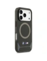 Etui BMW M IML Metal Buttons & Logo MagSafe do Apple iPhone 17 Pro czarno-niebieski