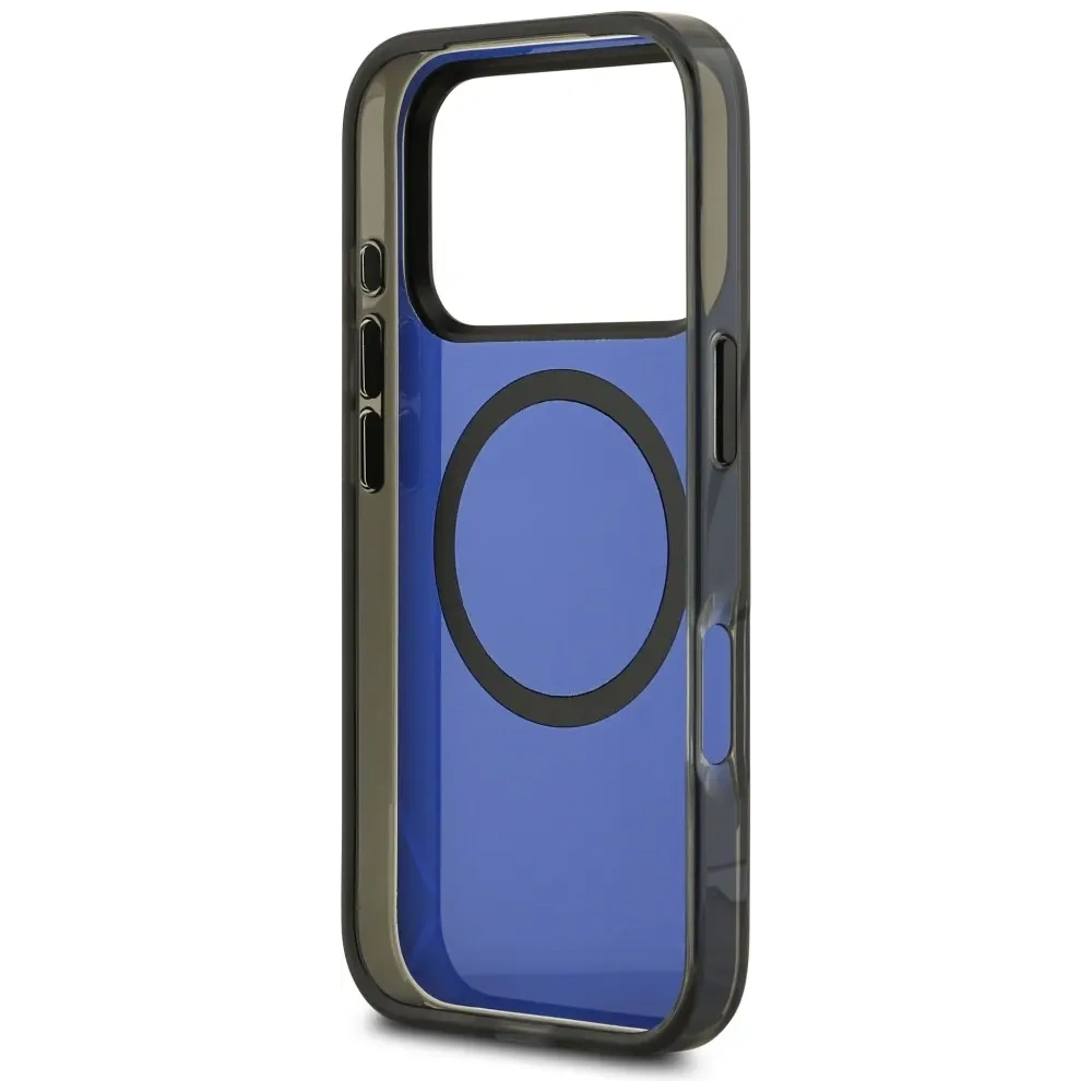 Etui BMW M IML Metal Buttons & Logo MagSafe do Apple iPhone 17 Pro czarno-niebieski