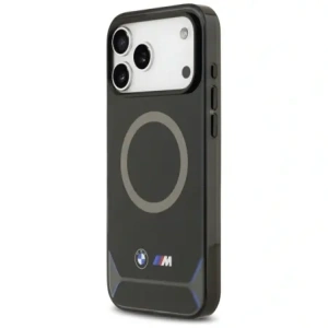 Etui BMW M IML Metal Buttons & Logo MagSafe do Apple iPhone 17 Pro Max czarno-niebieski