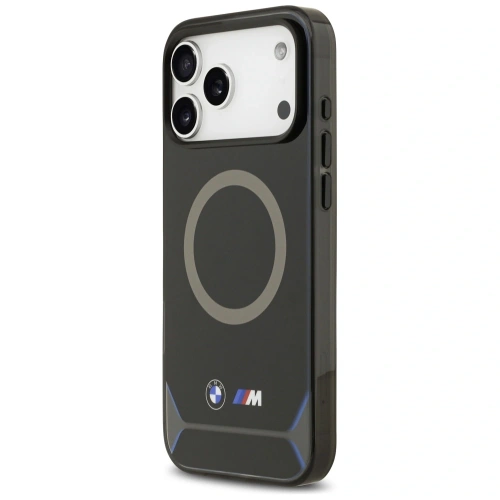 Etui BMW M IML Metal Buttons & Logo MagSafe do Apple iPhone 17 Pro Max czarno-niebieski