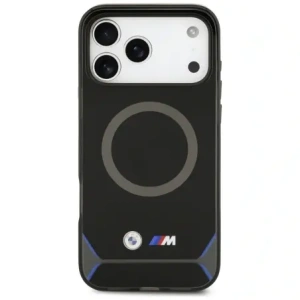 Etui BMW M IML Metal Buttons & Logo MagSafe do Apple iPhone 17 Pro Max czarno-niebieski