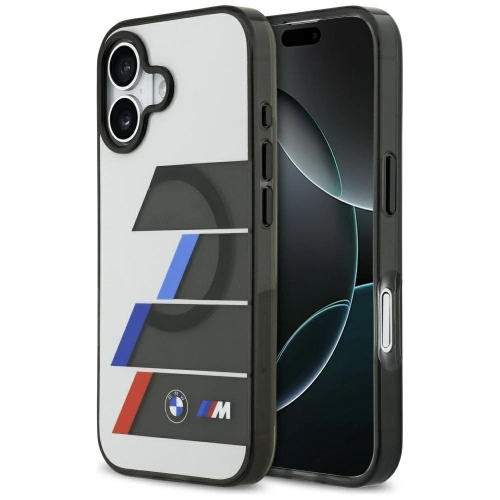 Etui BMW M IML Metal Buttons Tricolor Lines MagSafe do Apple iPhone 17 antracyt