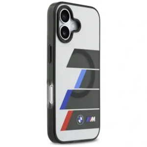 Etui BMW M IML Metal Buttons Tricolor Lines MagSafe do Apple iPhone 17 antracyt
