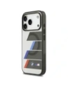 Etui BMW M IML Metal Buttons Tricolor Lines MagSafe do Apple iPhone 17 Pro antracyt