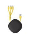 Baseus Let's go Little Reunion One-Way Stretchable Data Cable USB For Lightning / USB-C / micro USB 3A 0.85m (yellow+gray)