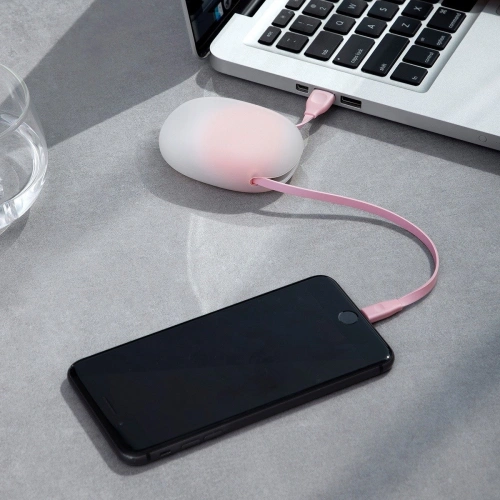 Buy Baseus Let's go Little Reunion One-Way Stretchable Data Cable USB For USB-C, 2A, 1m (white+pink) - BSU1589WHTPNK - {ean13} - Home Screen Store Europe