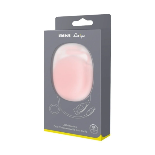 Buy Baseus Let's go Little Reunion One-Way Stretchable Data Cable USB For USB-C, 2A, 1m (white+pink) - BSU1589WHTPNK - {ean13} - Home Screen Store Europe