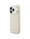 Etui Guess Peony Hot Stamp Script MagSafe do Apple iPhone 17 Pro beżowy