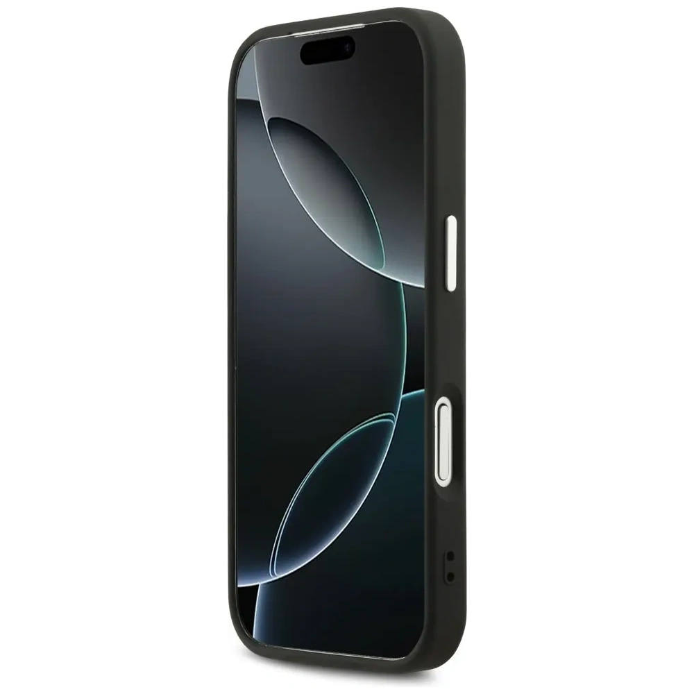 Etui Guess Peony Hot Stamp Script MagSafe do Apple iPhone 17 Pro czarny