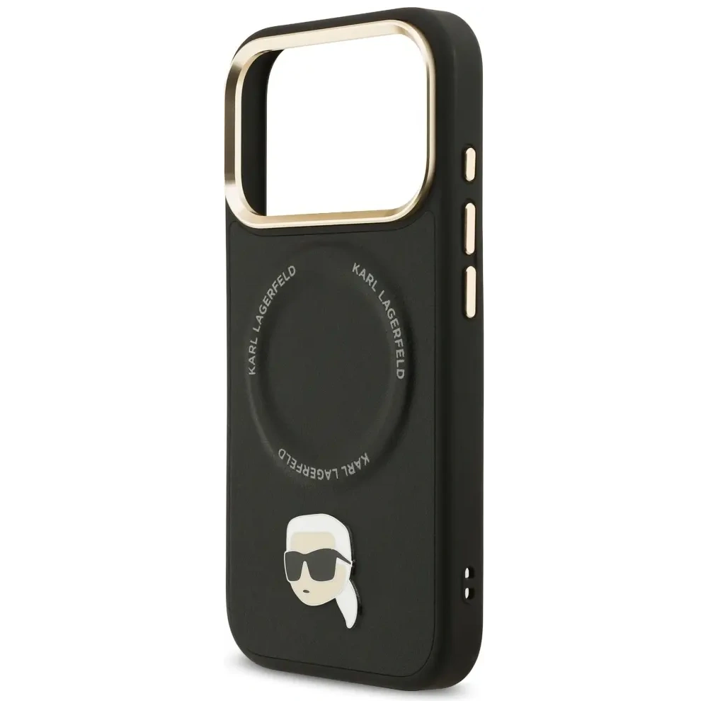 Etui Karl Lagerfeld Big Strap Karl Metal Logo MagSafe do Apple iPhone 17 Pro czarny