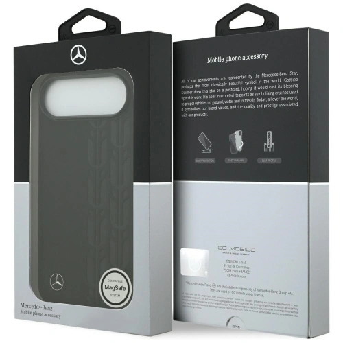 Etui Mercedes Leather Laurel Leaves MagSafe do Apple iPhone Air czarny