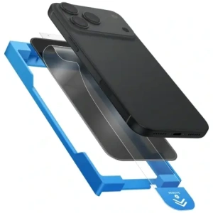 Szkło hartowane UNIQ Optix Exofit Privacy do Apple iPhone 17 Pro prywatyzujące z aplikatorem