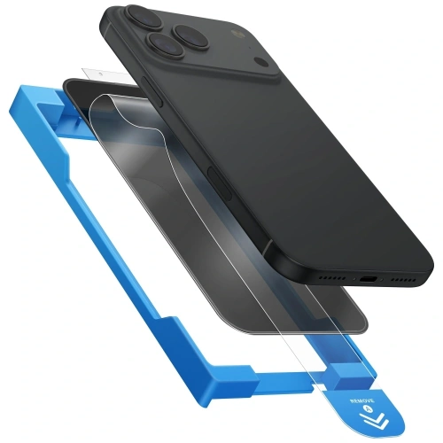 Szkło hartowane UNIQ Optix Exofit Privacy do Apple iPhone 17 Pro prywatyzujące z aplikatorem