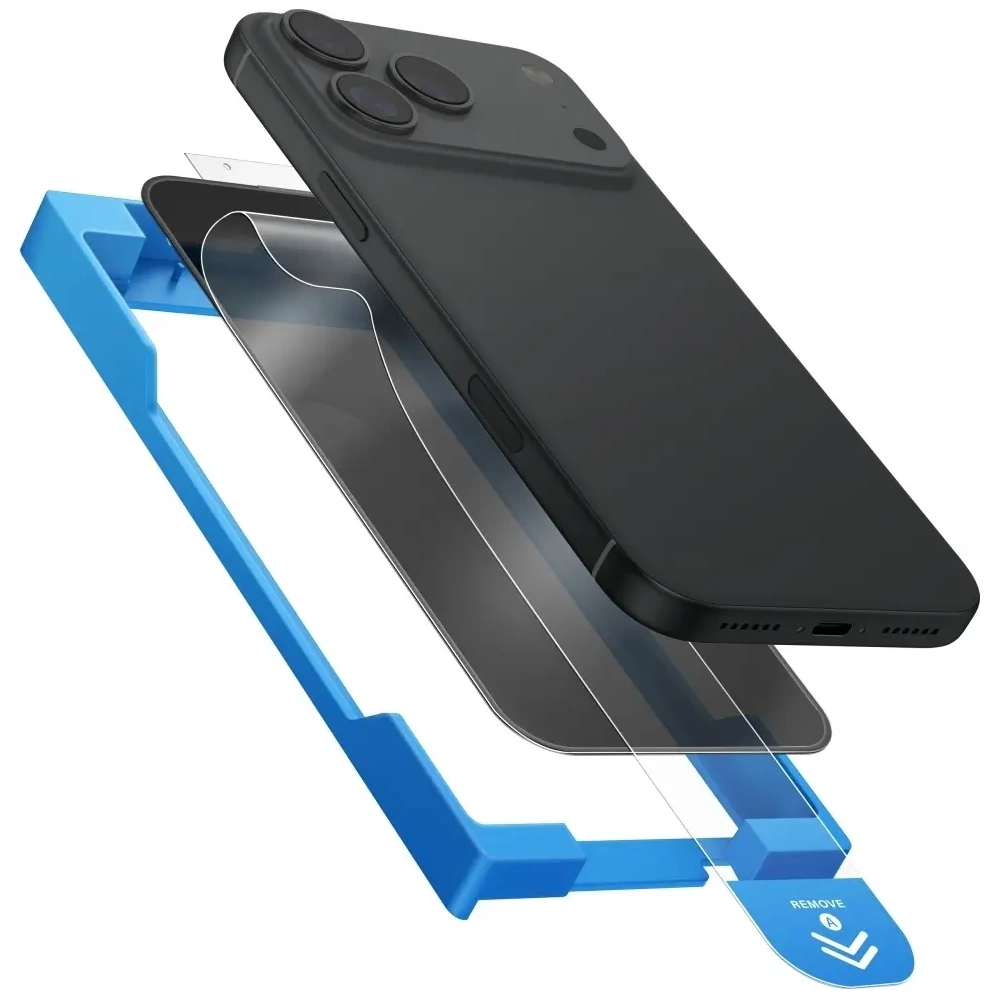 Szkło hartowane UNIQ Optix Exofit Privacy do Apple iPhone 17 Pro prywatyzujące z aplikatorem