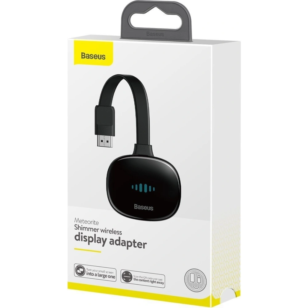 Adapter HDMI Baseus Meteorite Shimmer do bezprzewodowego przesyłu obrazu, WiFi, 4K (czarny)
