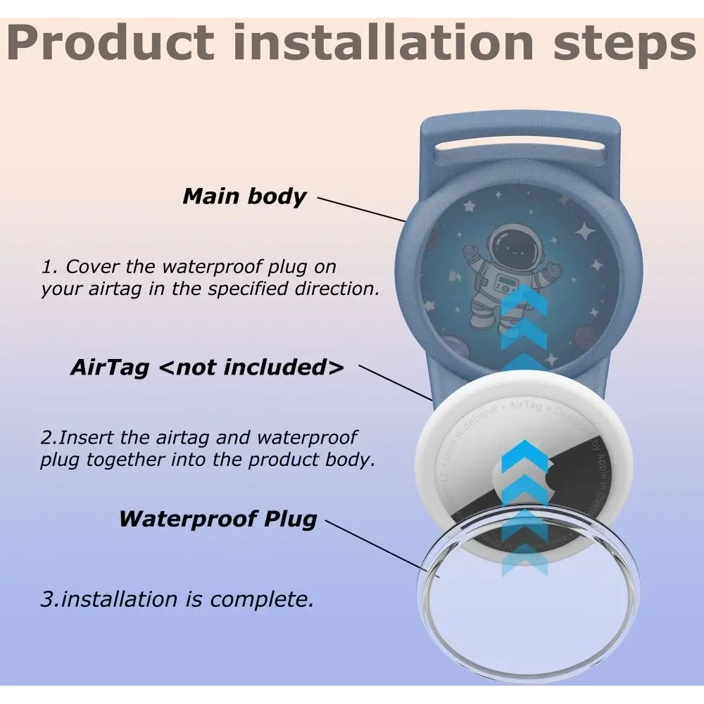 Pasek Tech-Protect Nylon For Kids do Apple AirTag 1 / 2 Astronaut