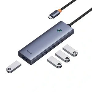 Hub 4w1 Baseus UltraJoy USB-C / 4xUSB-A 3.0 (szary)