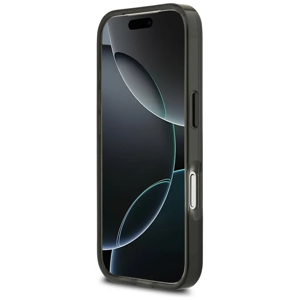 Etui BMW M IML Metal Buttons Tricolor Lines MagSafe do Apple iPhone 17 Pro czarny