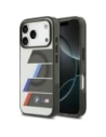 Etui BMW M IML Metal Buttons Tricolor Lines MagSafe do Apple iPhone 17 Pro Max antracyt