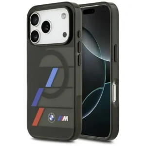 Etui BMW M IML Metal Buttons Tricolor Lines MagSafe do Apple iPhone 17 Pro Max czarny