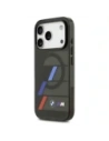 Etui BMW M IML Metal Buttons Tricolor Lines MagSafe do Apple iPhone 17 Pro Max czarny