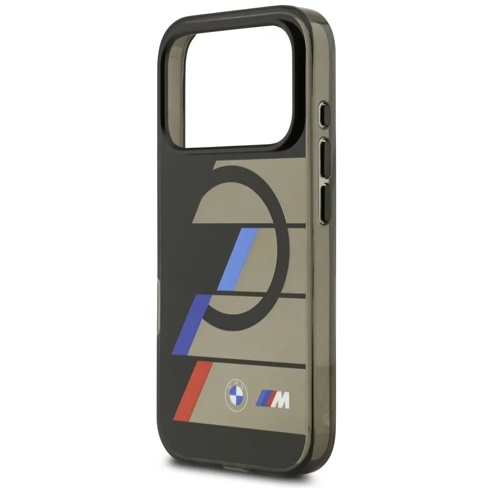 Etui BMW M IML Metal Buttons Tricolor Lines MagSafe do Apple iPhone 17 Pro Max czarny