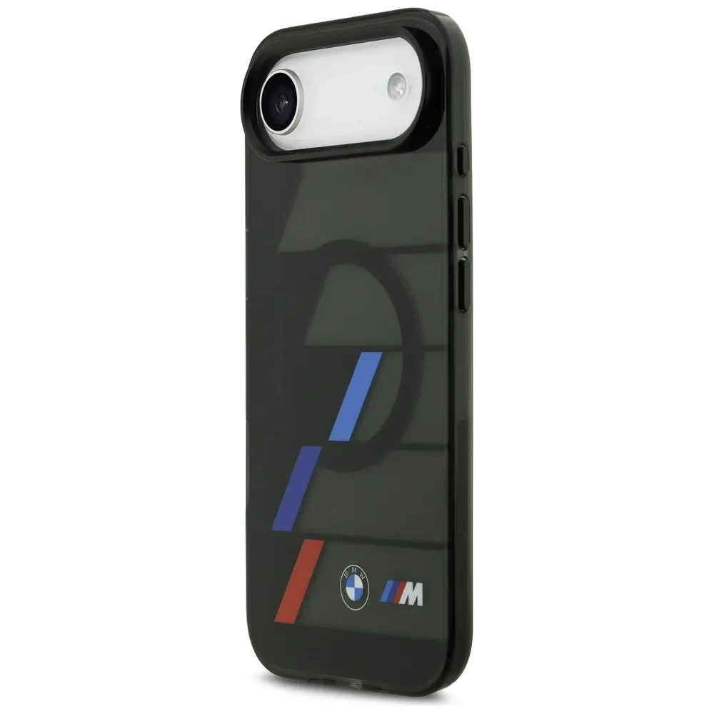 Etui BMW M IML Metal Buttons Tricolor Lines MagSafe do Apple iPhone Air czarny