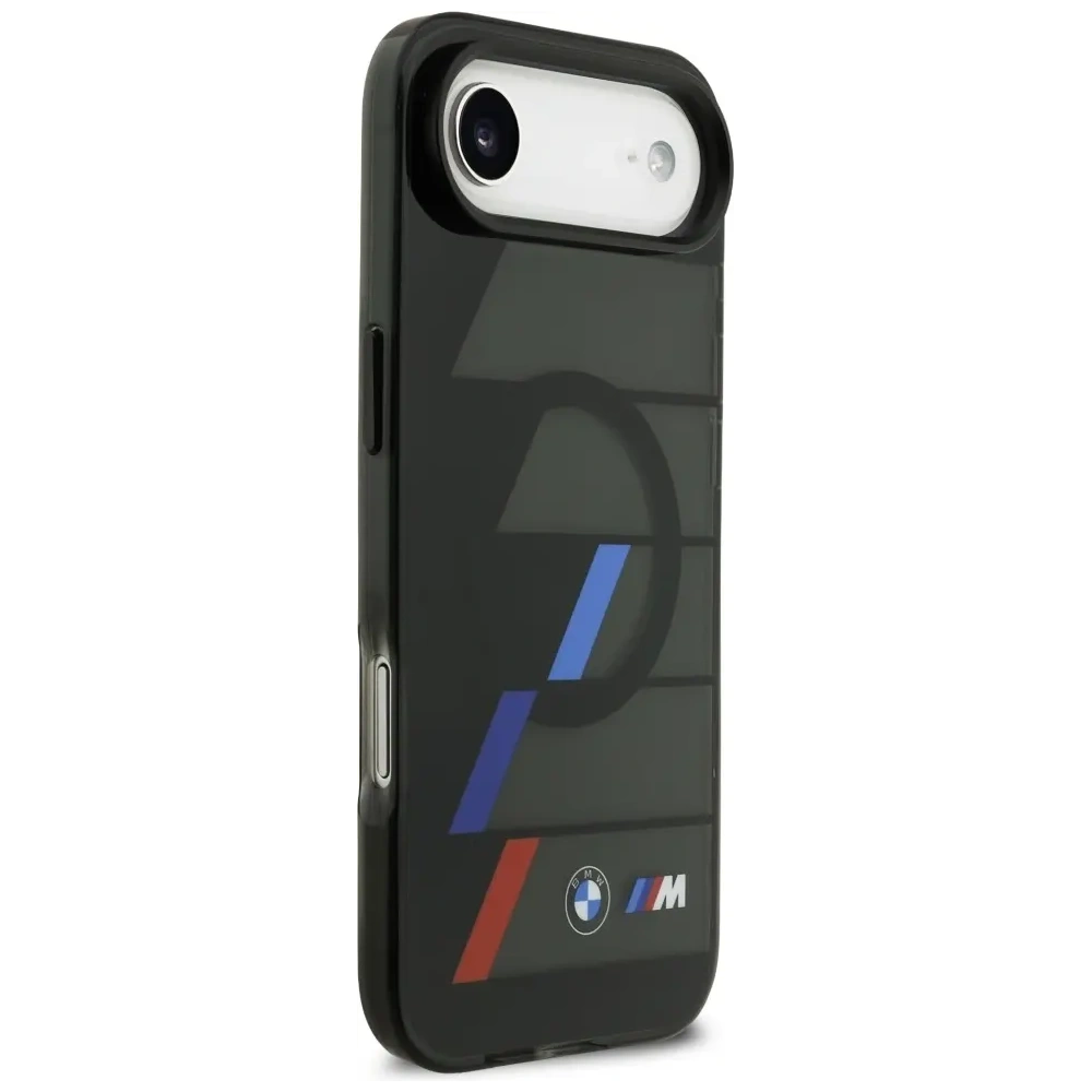 Etui BMW M IML Metal Buttons Tricolor Lines MagSafe do Apple iPhone Air czarny