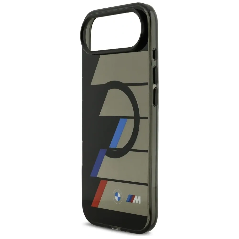Etui BMW M IML Metal Buttons Tricolor Lines MagSafe do Apple iPhone Air czarny