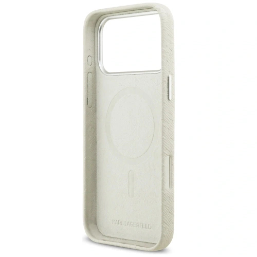 Etui Karl Lagerfeld FW Stamped Karl MagSafe do Apple iPhone 17 Pro Max beżowy