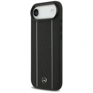 Etui Mercedes Leather Star Pattern Stripes MagSafe do Apple iPhone Air czarny