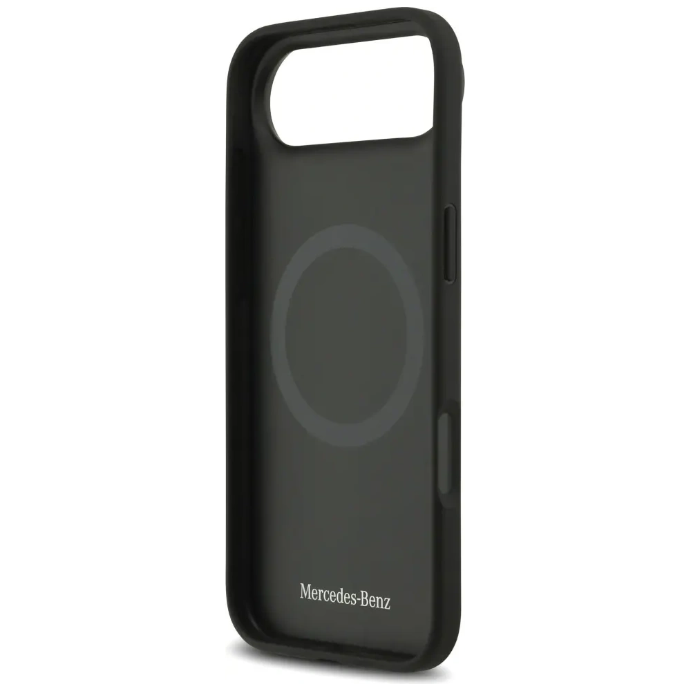 Etui Mercedes Leather Star Pattern Stripes MagSafe do Apple iPhone Air czarny