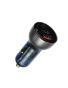 Kup Ładowarka samochodowa Baseus Particular Digital Display z wyświetlaczem, USB + USB-C, QC3.0+PD, 5A, 65W (srebrna) - BSU1596SLV - {ean13} - Sklep Home Screen