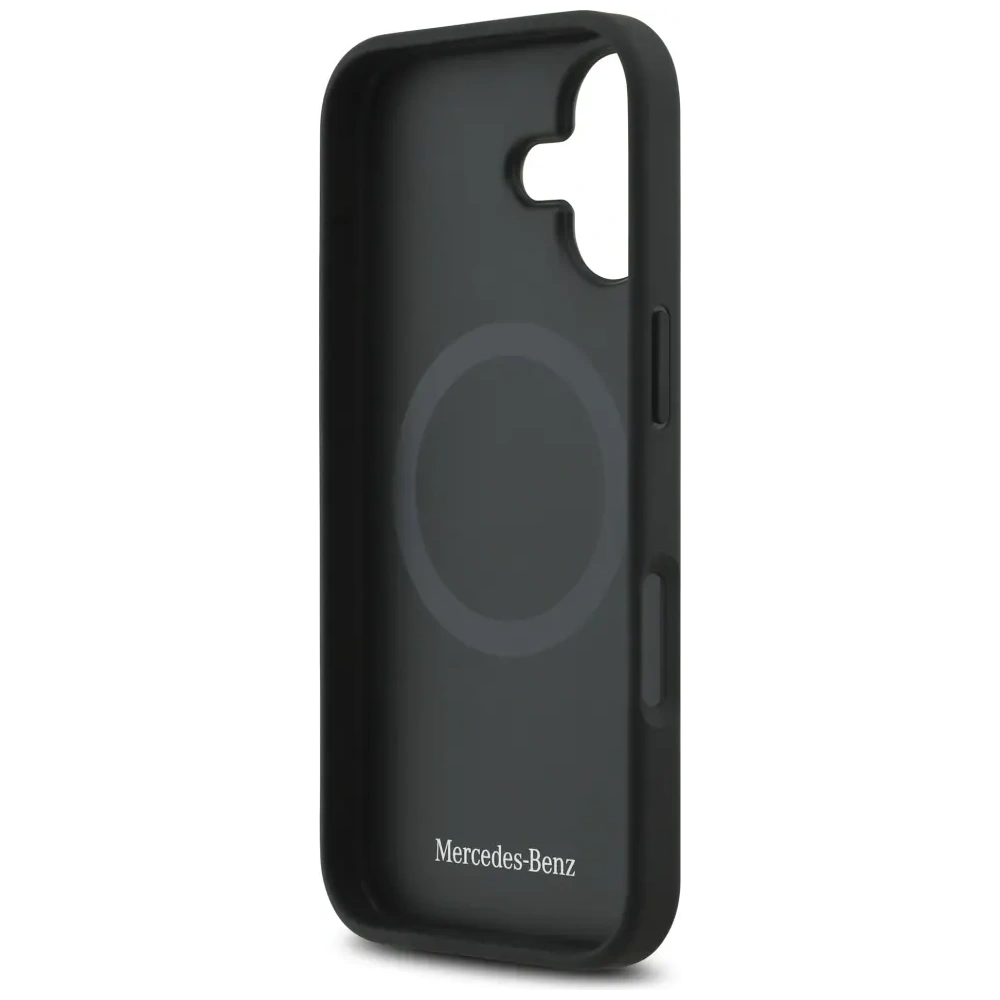 Etui Mercedes Leather Vintage Logo MagSafe do Apple iPhone 17 czarny