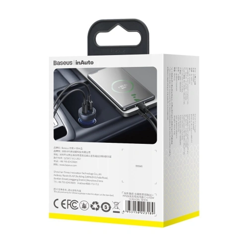 Kup Baseus Autoladegerät Besondere Digitalanzeige, USB + USB-C, QC3.0+PD, 5A, 65W (grau) - BSU1597GRY - {ean13} - Sklep Home Screen