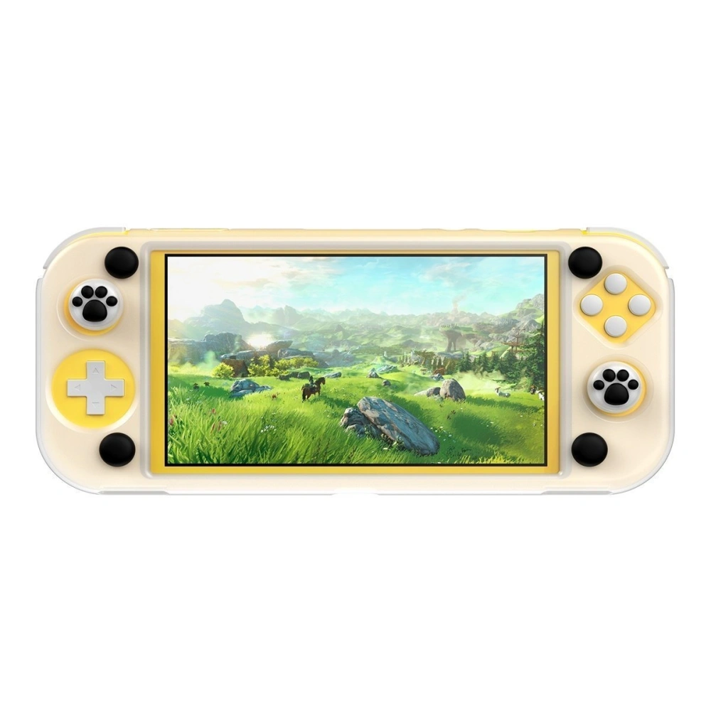 Silikonowe etui Baseus GS06L do konsoli Nintendo Switch Lite + silikonowe nakładki na pady (biało-czarne)