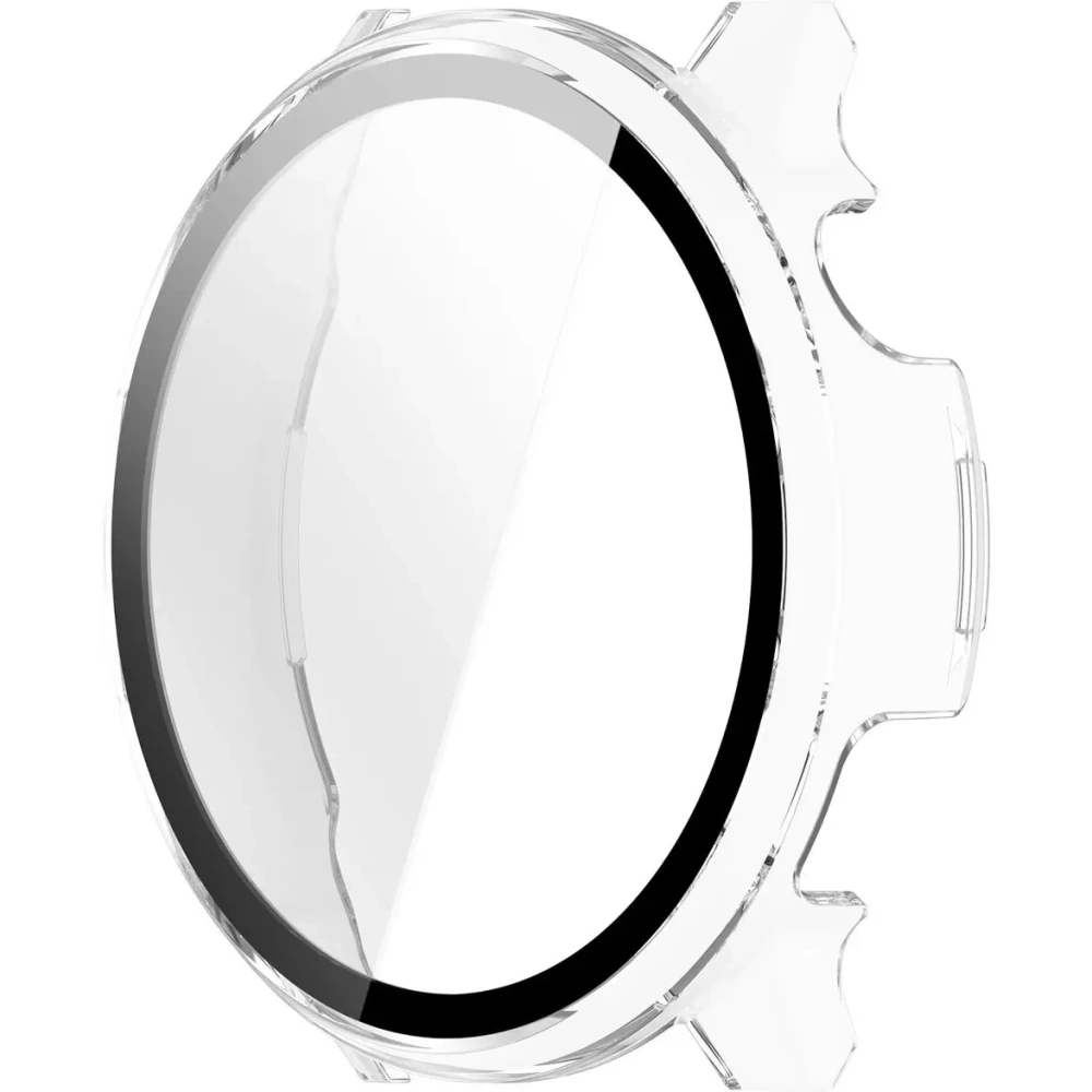 Etui ze szkłem do zegarka Bizon Case+Glass Watch do Garmin Venu 4 45mm przeźroczyste