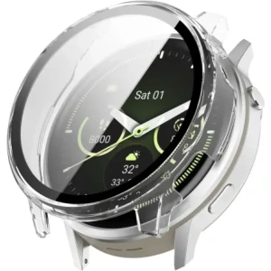 Etui ze szkłem do zegarka Bizon Case+Glass Watch do Garmin Venu 4 45mm przeźroczyste