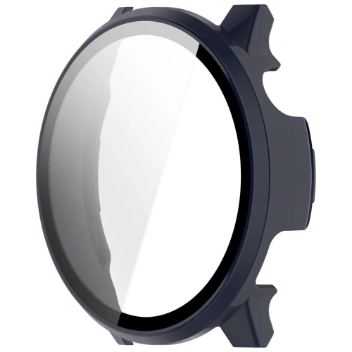Etui ze szkłem do zegarka Bizon Case+Glass Watch do Garmin Venu 4 45mm ciemnoniebieskie