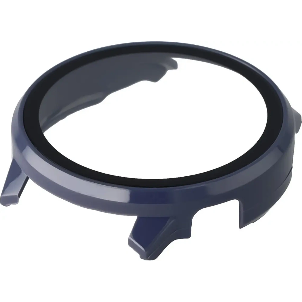 Etui ze szkłem do zegarka Bizon Case+Glass Watch do Garmin Venu 4 45mm ciemnoniebieskie